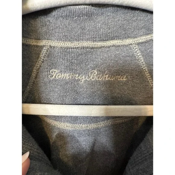 Tommy Bahama Disney Mickey Mouse Mens XXL Quarter Zip Pullover Cotton Beige